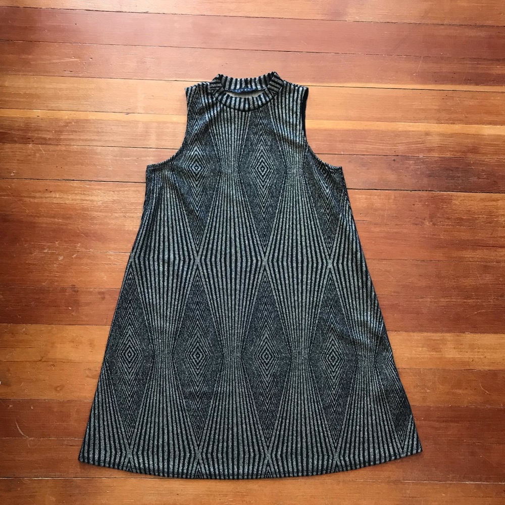 Black and Gold Geometric Dress